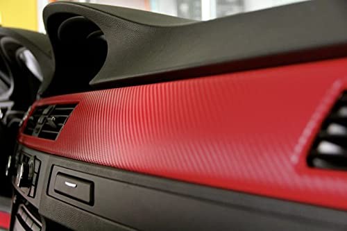 Vvivid Xpo Red Carbon Fiber 5Ft X 25Ft Wrap Vinyl Roll Air Release Technology