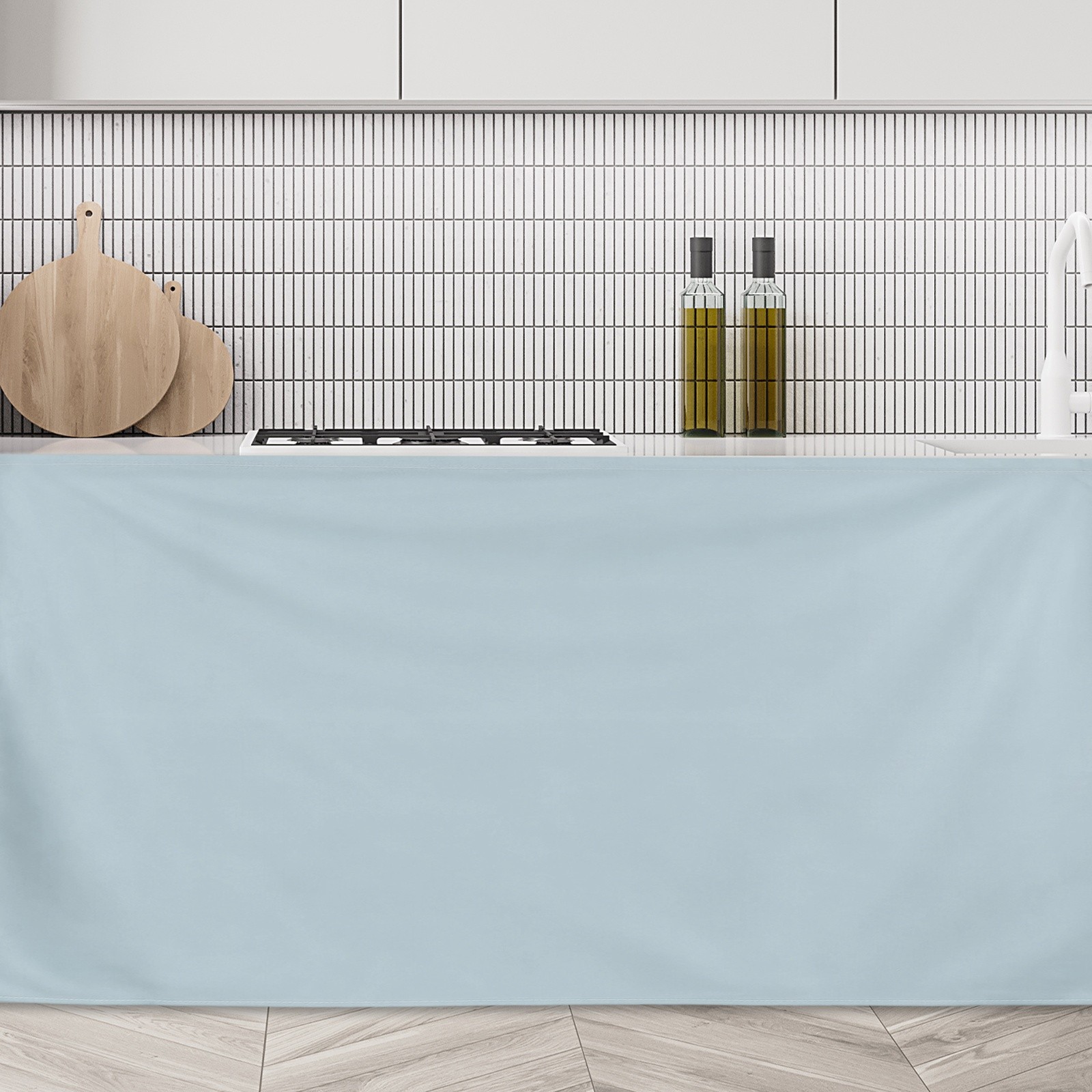 Cabinet Curtains Dust Proof Kitchen Privacy Curtain (35.4″x27.6″ Gray)