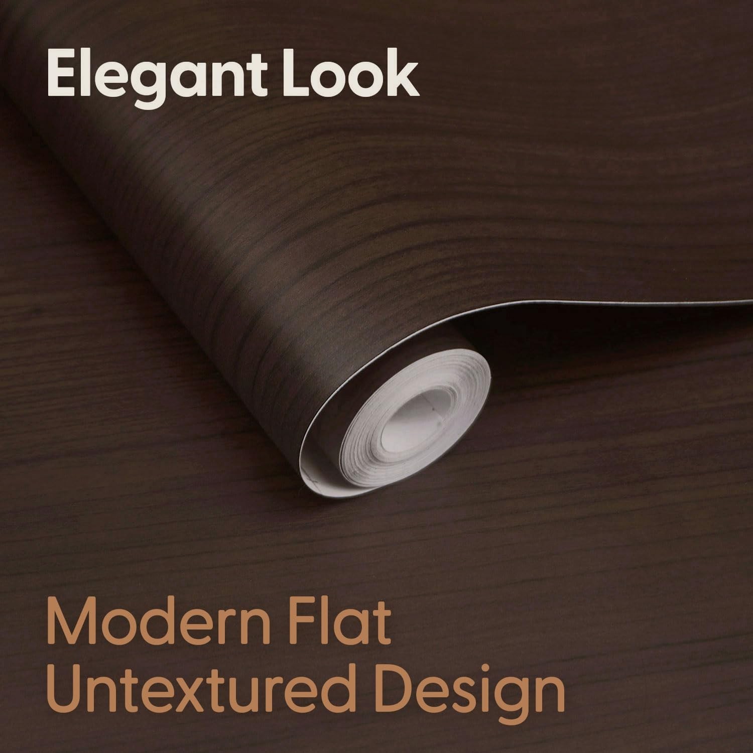 Dark Brown Wood Contact Paper, 17.3″ x 118″ Peel and Stick Waterproof Wallpap…