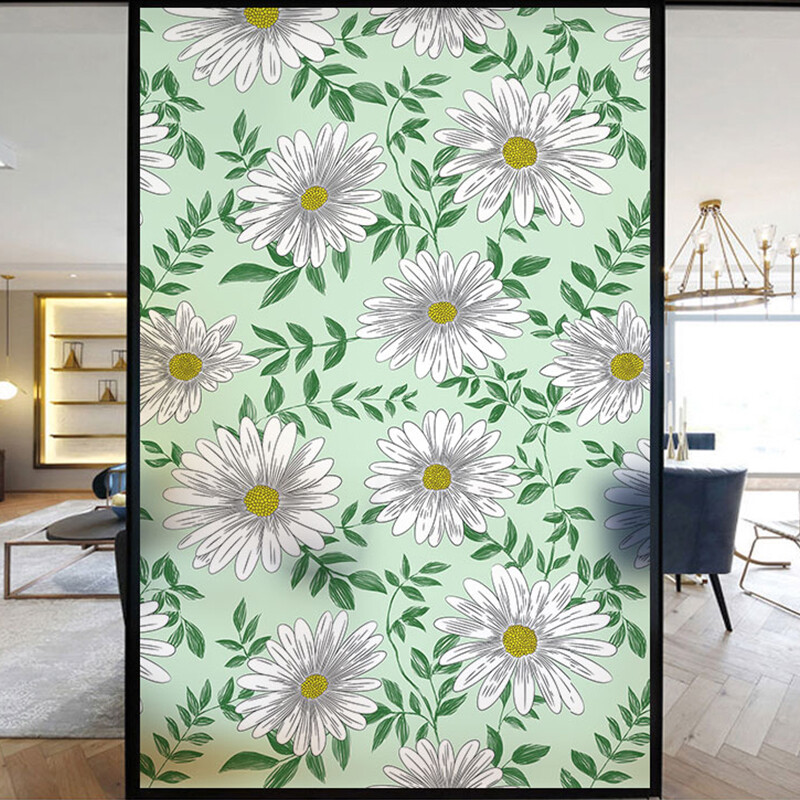 Window Flower Film Vinyl Stained Glass Window Sticker Protection Tint