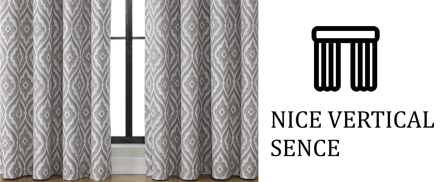 Airwill Blackout Curtains 84 x 52 Inches, 2 Panel Set, Grommet Beige Diamond Fl