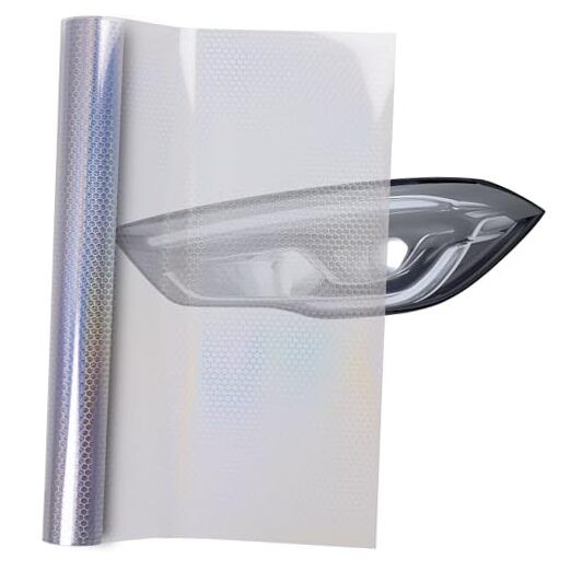 Car Light Tint Film – 12 x 60 Inches 12in x 60in Crystal Clear Honeycomb
