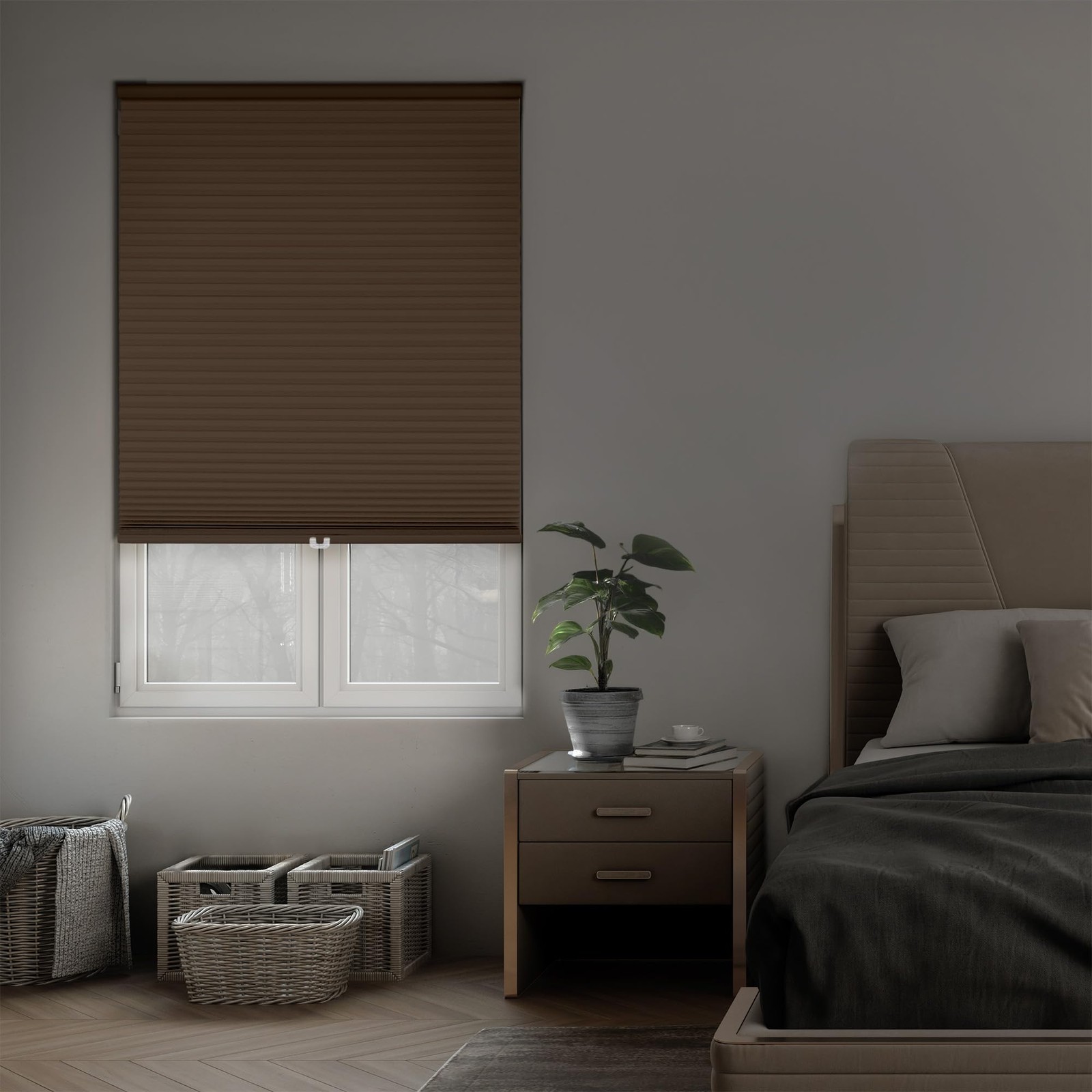 Dez Furnishings Cordless 1.5 Blackout Cellular Shade Energy Saver 20.5 W X 48 H