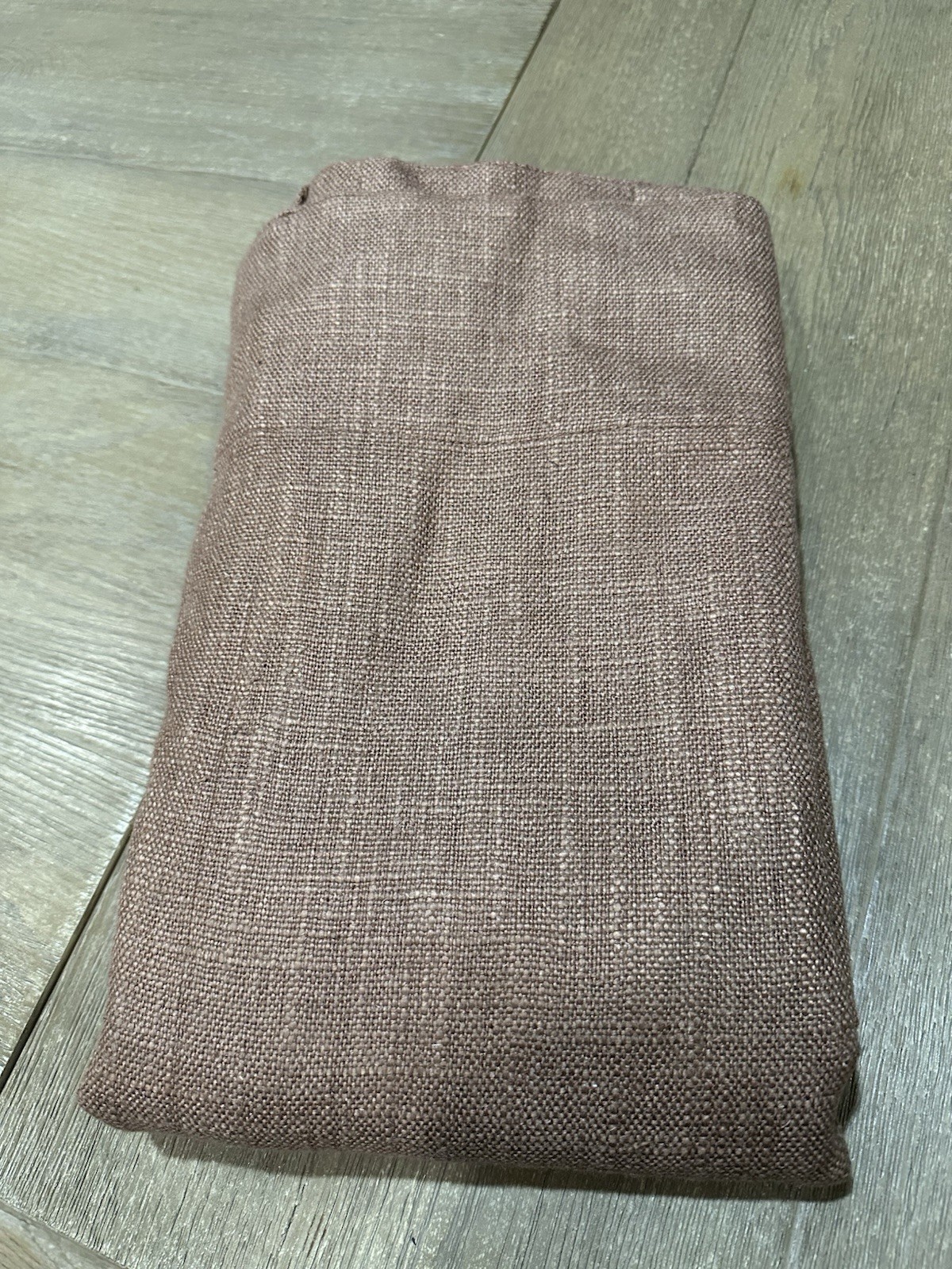 West Elm Slub Linen Curtain Drape 48×84 ONE panel mulberry