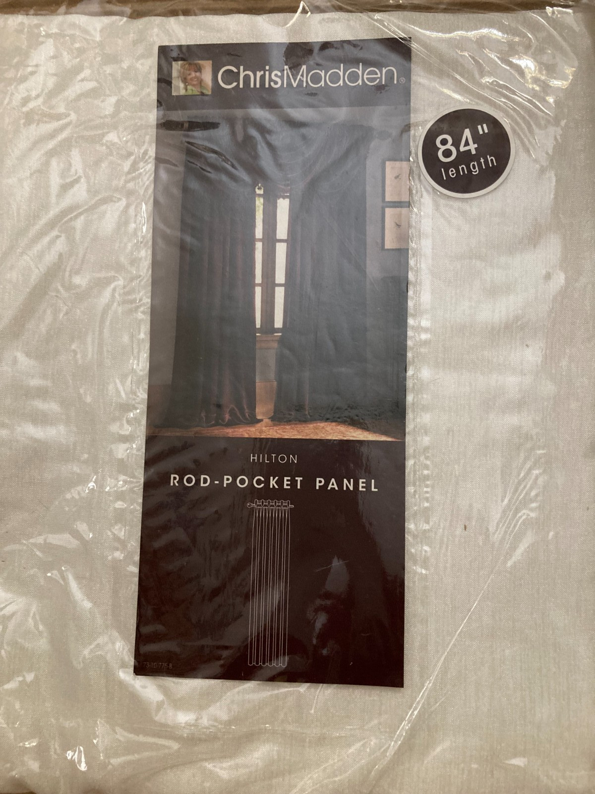 Two CHRIS MADDEN Hilton Rod Pocket Panels each 54″ x 84″ Color: Cool White NIP