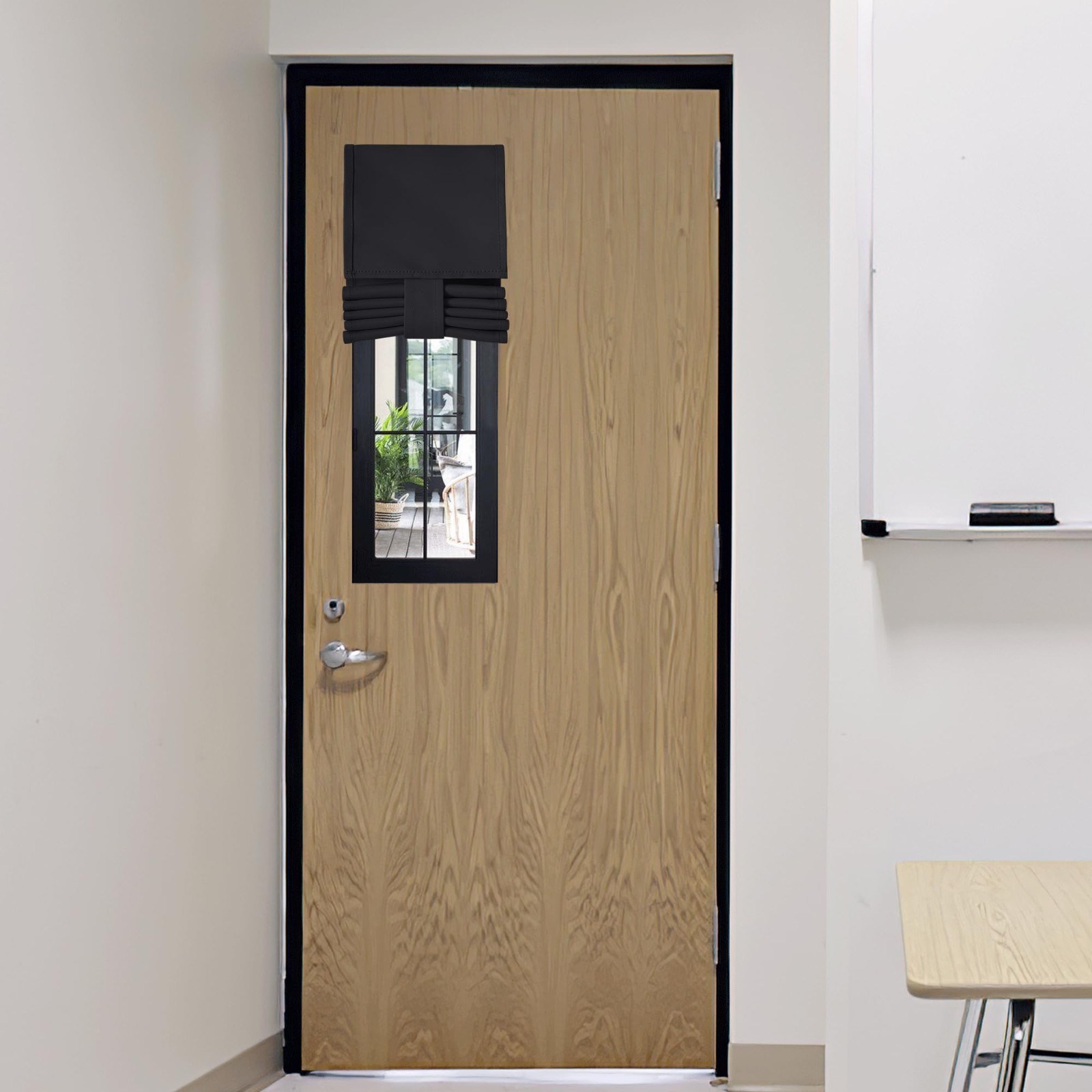 Blackout Window Cover for Classroom, Room Darkening Shades, No Drill Stick-On Bl