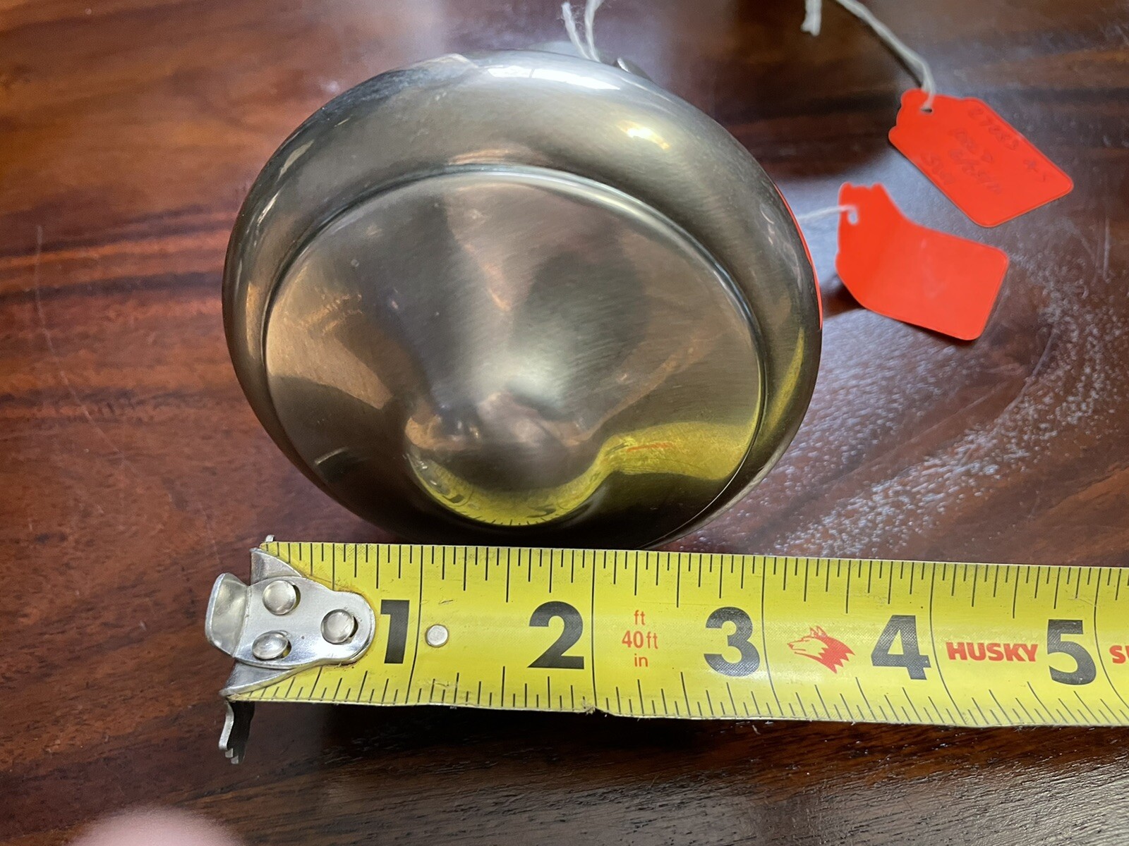 Vtg. Ralph Lauren Home Antique Silver Plain Knob Drapery Finials 1,5” Rod Set 2