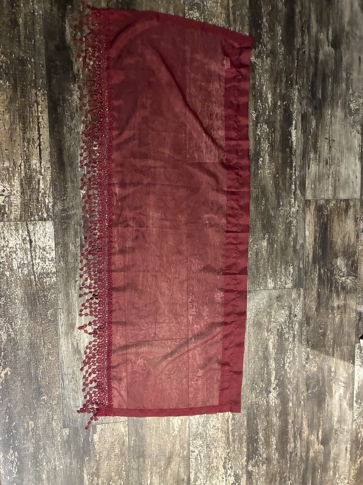 MAINSTAYS POLYESTER 50×21.25 BURGANDY SHEER CURTAIN