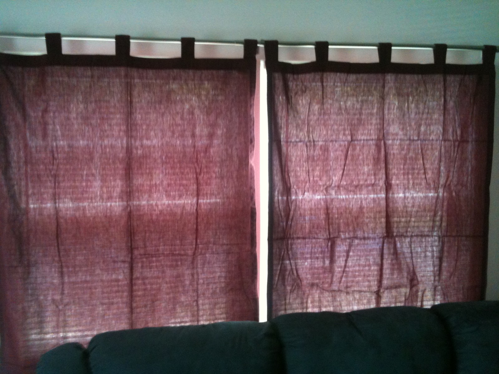 Plum / Burgandy Tab Top Drapes Curtain Shades For Living Room Bedroom Window