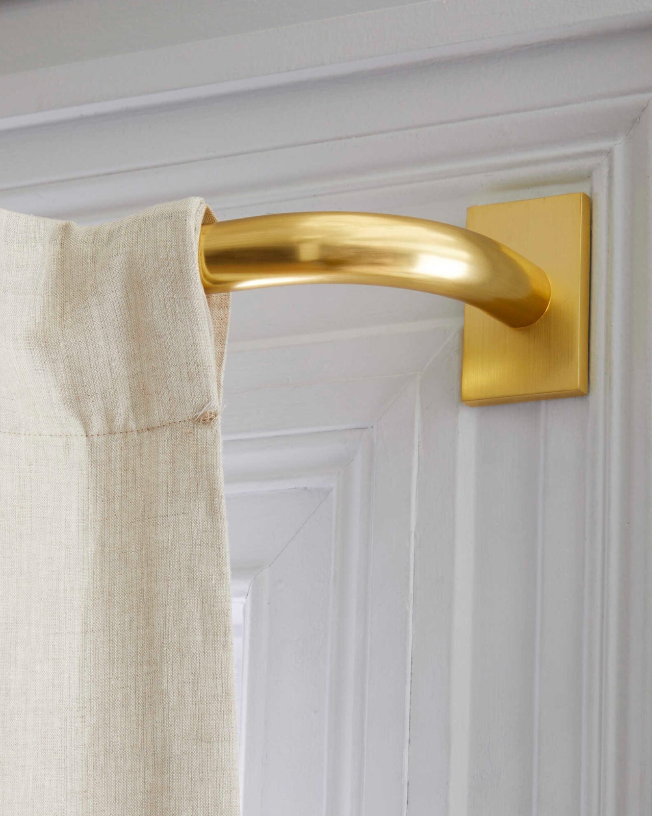 Quince Brass Room Darkening Curtain Rod 60 to 108 inch