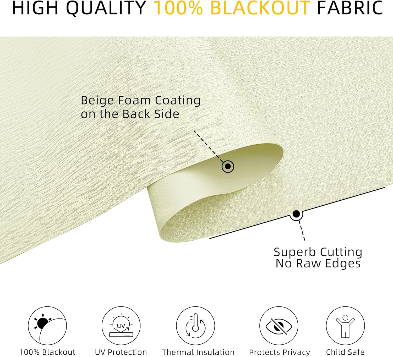 ChrisDowa 100% Blackout Roller Shades for Windows, Striped Pattern Cordless Pull