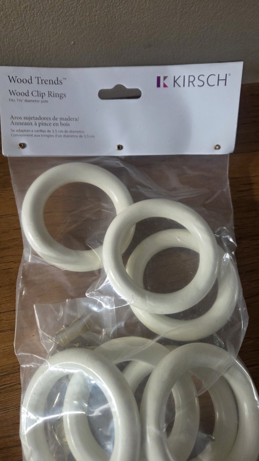 Brand New Kirsch Wood Trends Curtain Clips – 4 Packs Of 7