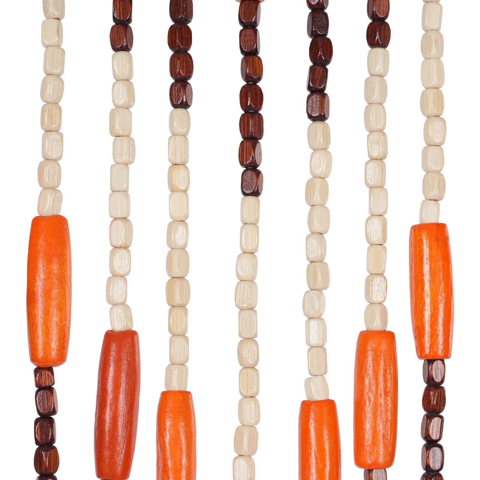 190×90 cm Bamboo Wood Beaded Curtain – 52 String Decorative Doorway Panel