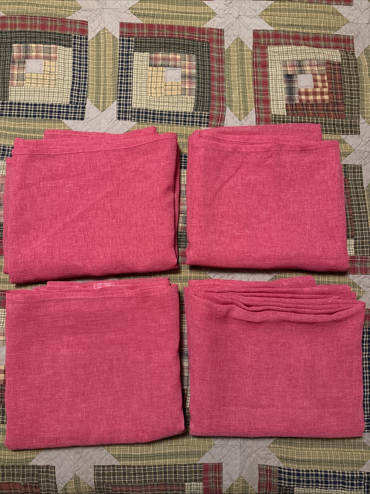 4 Panels Kia Studio Fuschia Pink Sheer Curtains 84 in.