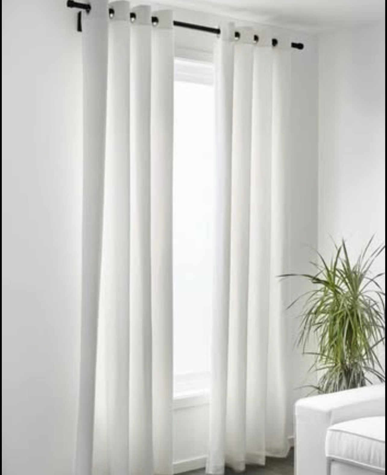IKEA MERETE Curtains – Off White – 2 Panels – 57” x 98” – Open Box, Never Used