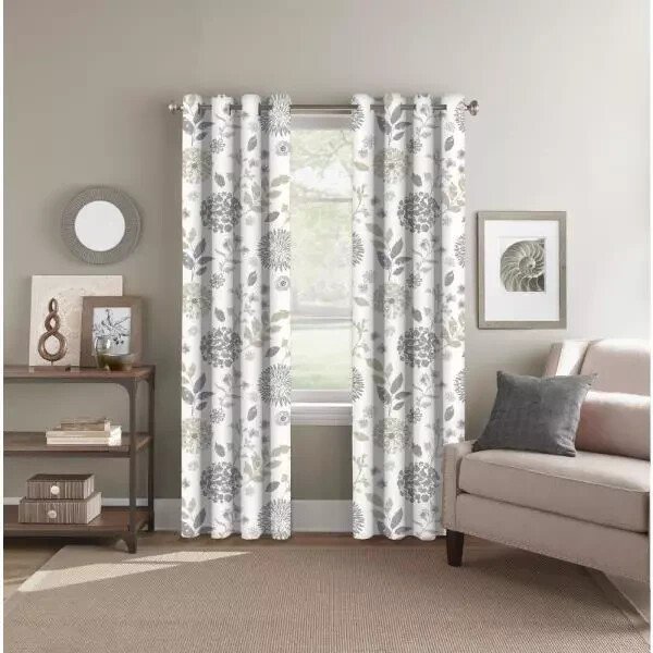 Colordrift Fairfield 52 x 84 Light Filtering Rod Pocket Curtain Panel in Neutral