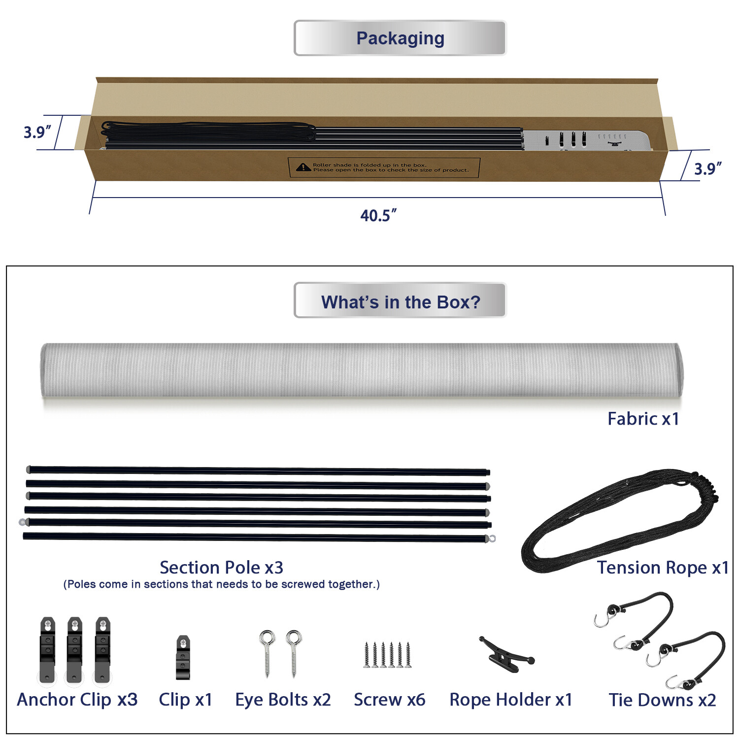 Gray Roll up Shade Roller Curtain For Patio Porch Pergola Balcony Yard Outdoor
