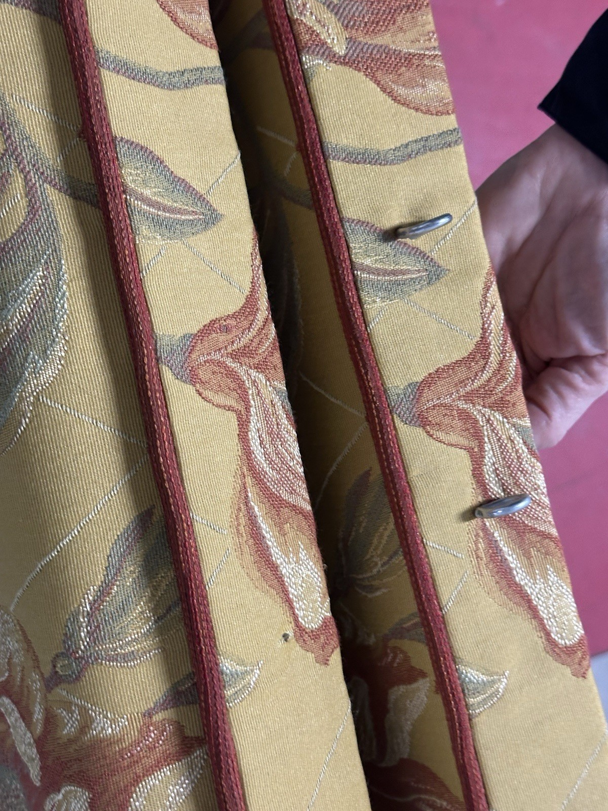 2 Custom Window Treatment Valance Cornices Gold Green Rust