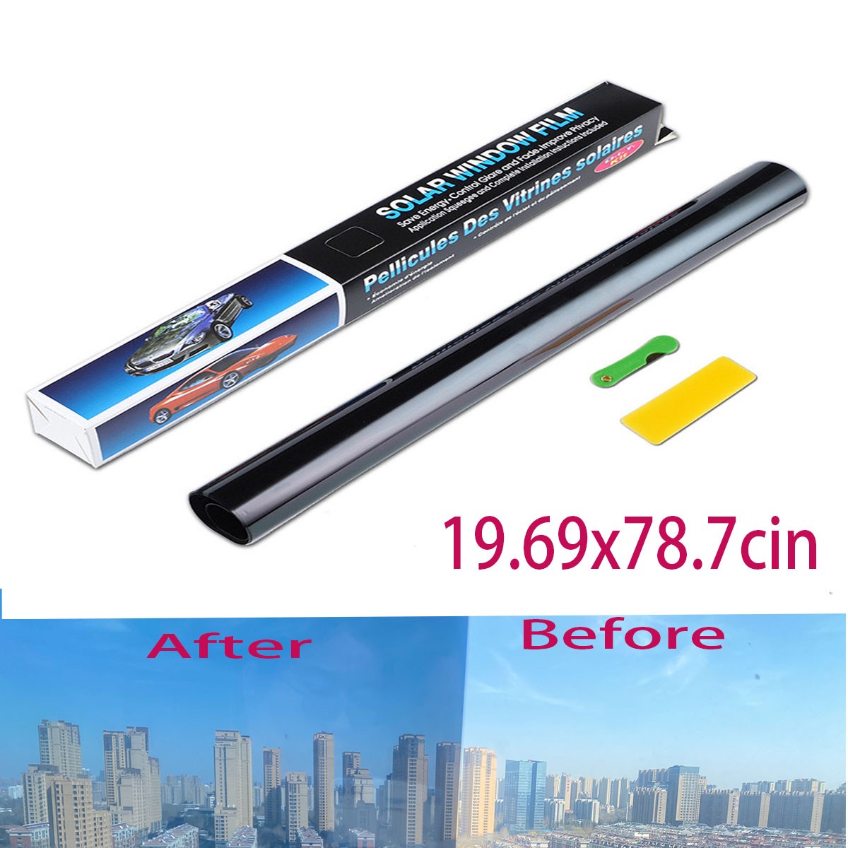 One-Way Mirror Window Film Privacy Tint Sun UV Reflective Heat Control for House