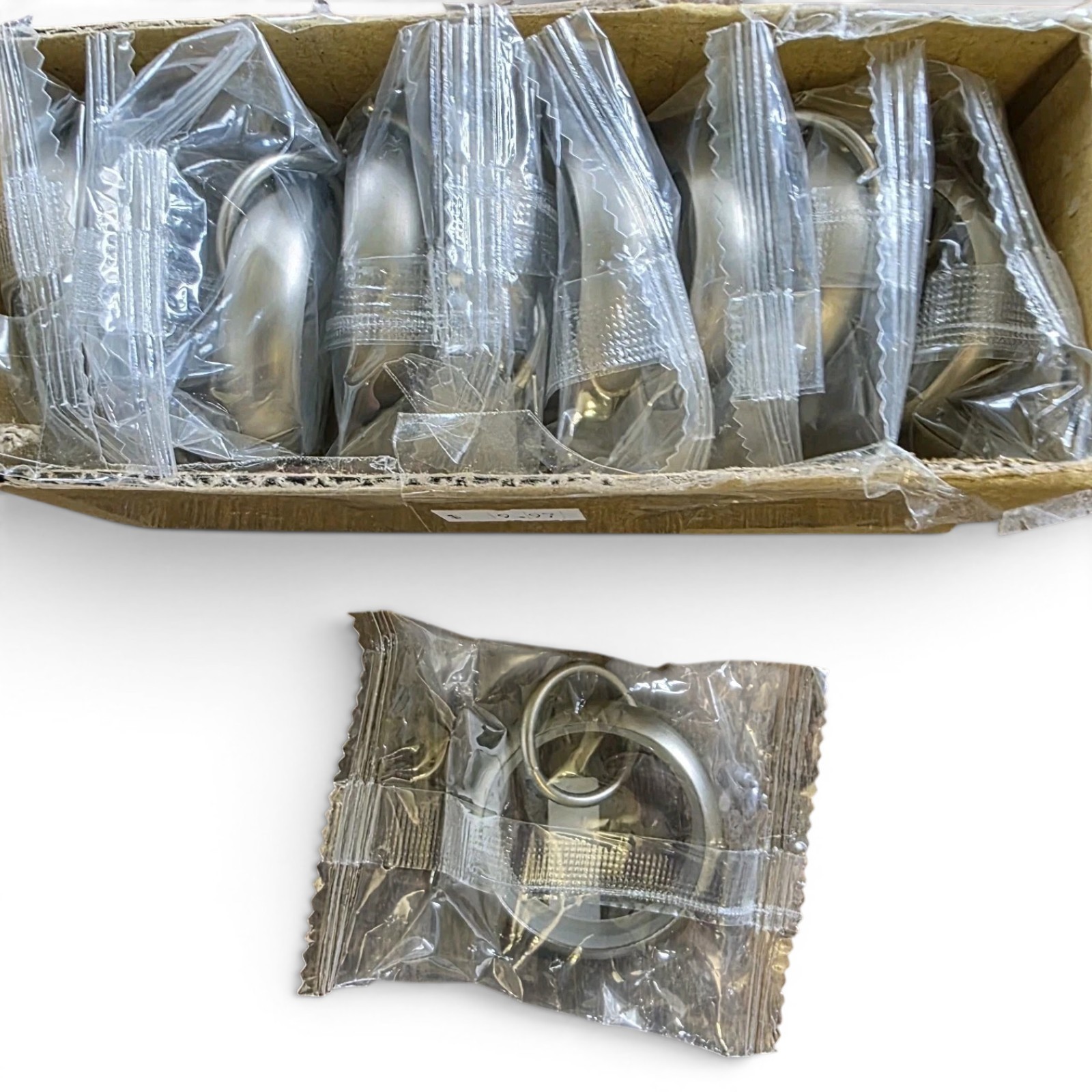 Potter Barn 50 Quiet-Glide Double Curtain Round Rings Pewter .75″