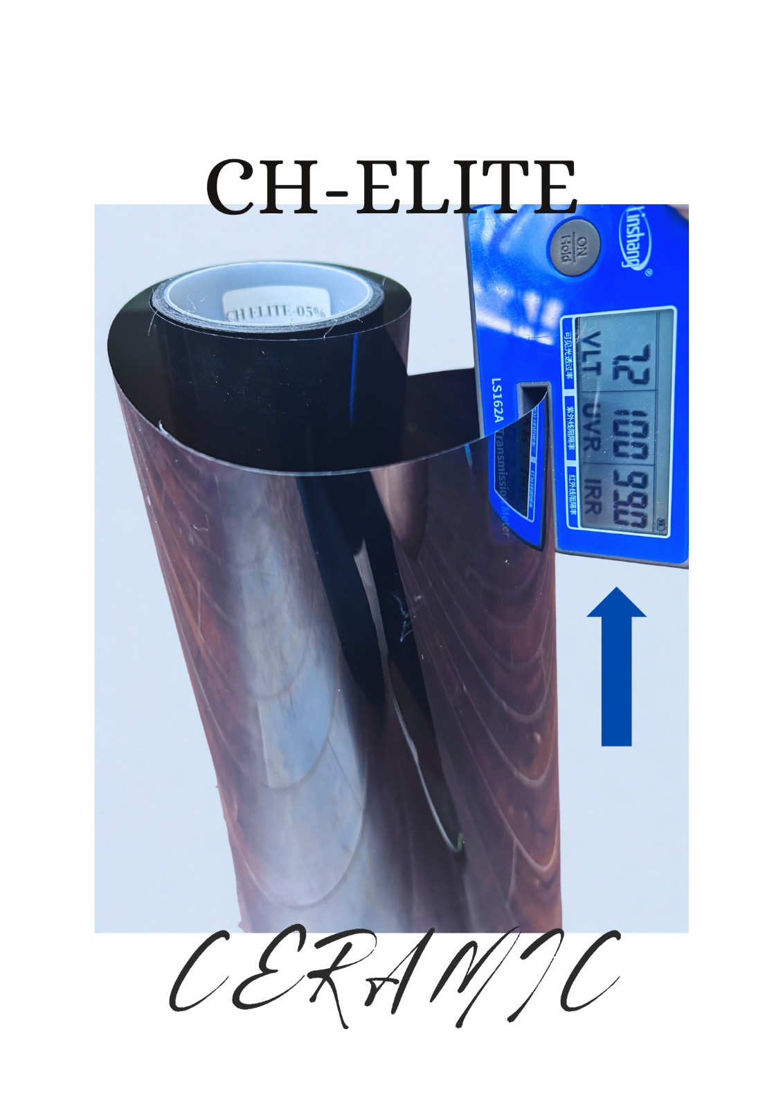 CH -Elite Nano Ceramic Charcoal Film Roll /Heat & UV Protection, Car/Home Film