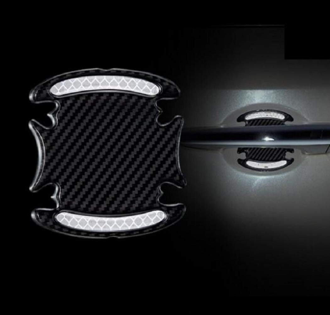 Carbon Fiber Inner Door Handle Scratch Protector Reflective Warning Marker Tr…