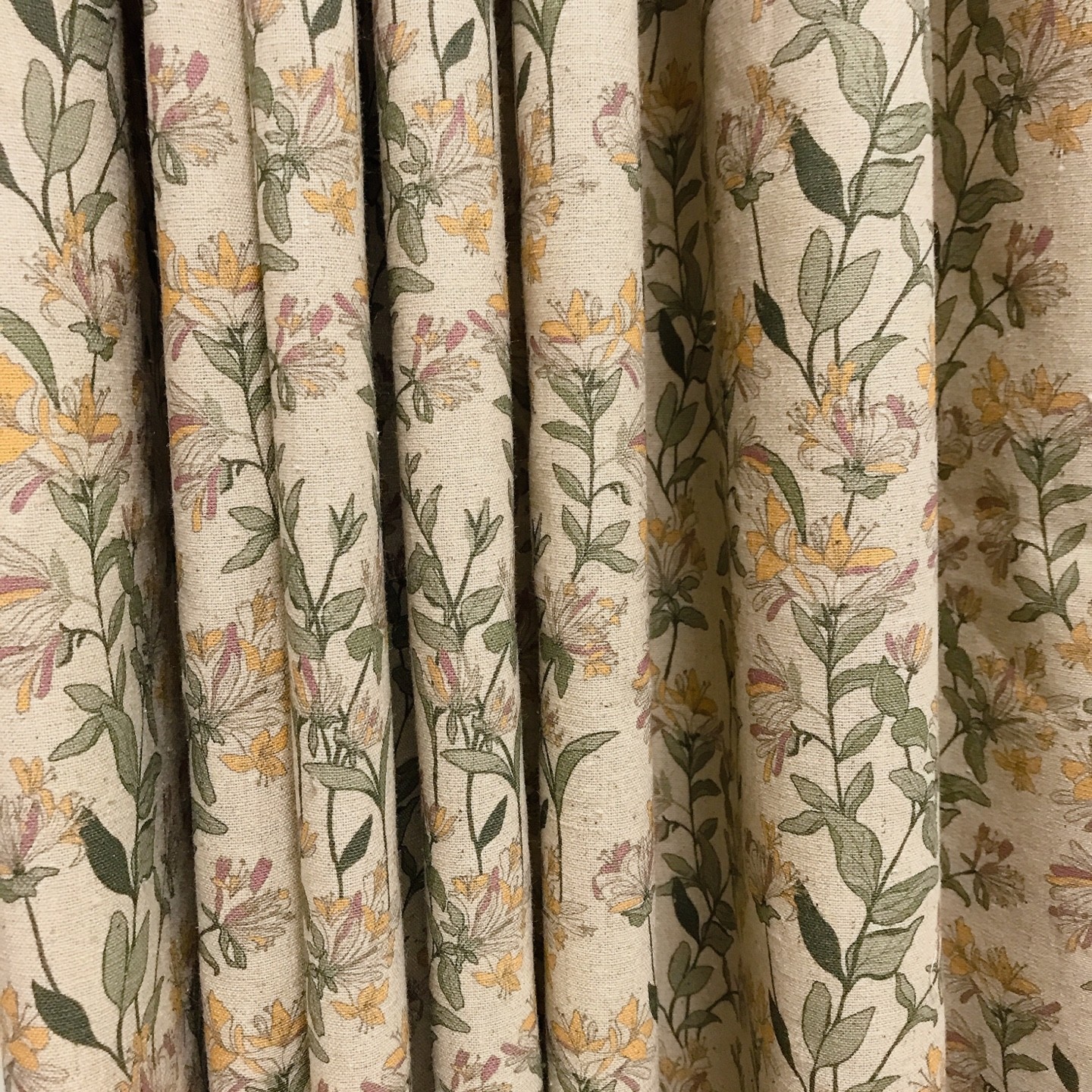 Handcrafted Botanical Curtains Linen Blend Custom Drapery Panels Made to Order