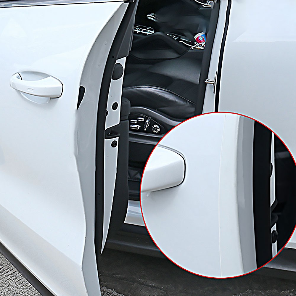 Car Door Sill Protector Edge Sticker Carbon Fiber Rubber Bumper Guard Strip JQ
