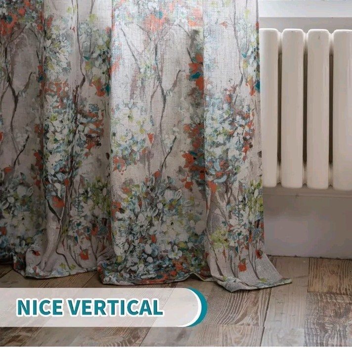MYSKY HOME Floral Blackout Curtains 84 Inches Long 2 Panels Farmhouse Curtains f