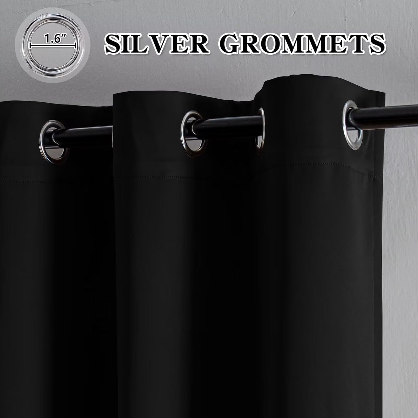 Blackout Curtains for Bedroom and Living Room Grommet Thermal Insulated Room