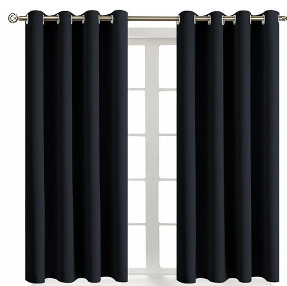 BGMENT Blackout Curtains 52 x 45 Inch Thermal Light Blocking Window Panels NEW