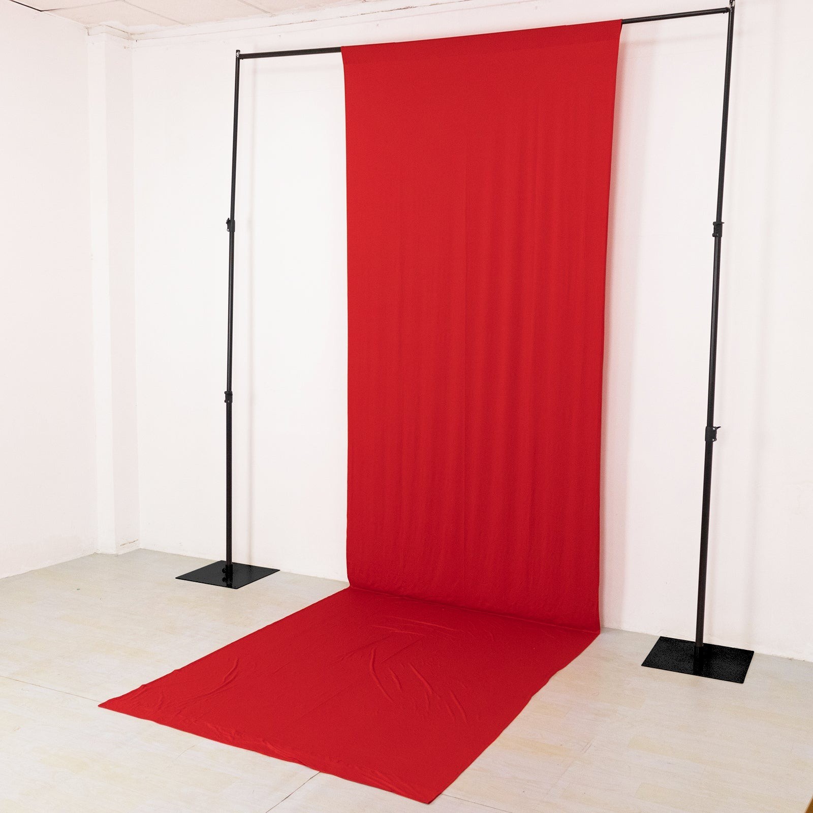 16 ft RED 4-Way Stretch Spandex Divider Backdrop Curtain Party Wedding