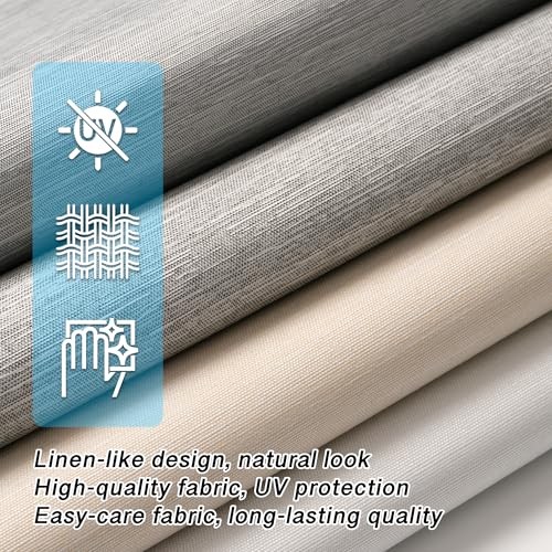 No Drill Blackout Roller Shade Cordless Blinds 20″W X 72″H Brilliant White
