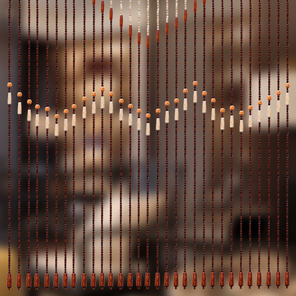 Bead Curtain, String Door Curtains Beaded Wooden Curtain 31 Line For Doorway