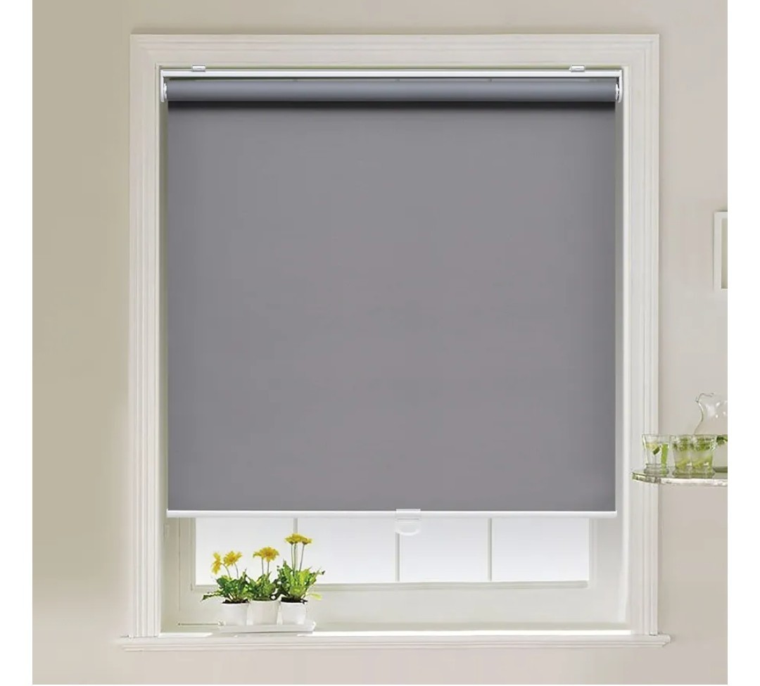 AOSKY Cordless Roller Shades Blackout(47″ W x 72″ H, Grey)