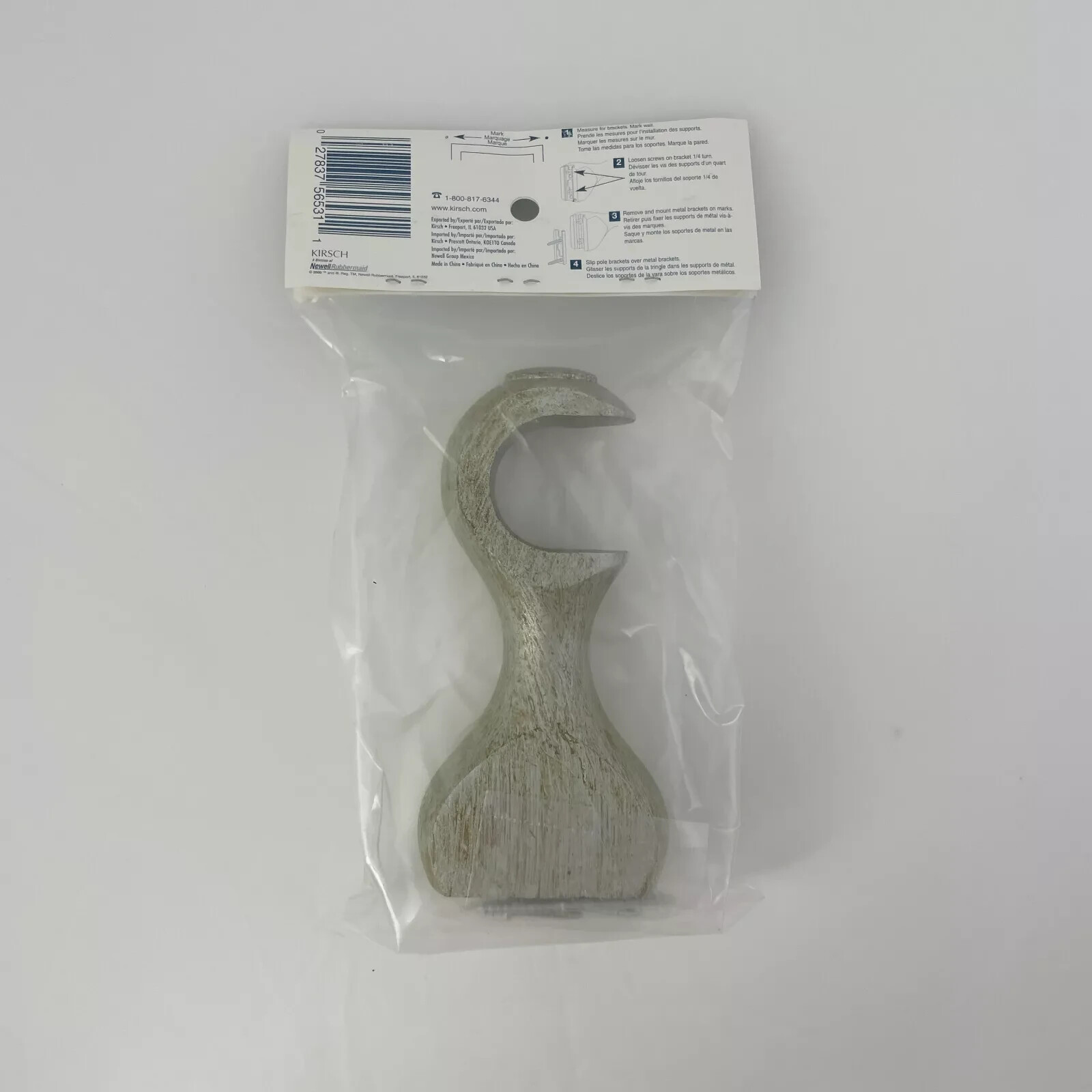 Kirsch Wood Center Support Bracket For 1 3/8″ Pole Aged Pewter