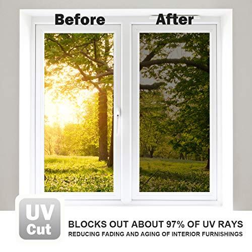 1 Way Mirror Window Film Daytime Privacy Heat Control Film, Non-Adhesive, 6 Mil