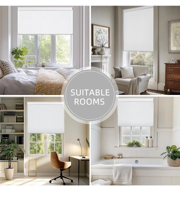 ChrisDowa 100% Blackout Roller Shade, Window Blind with Thermal Insulated, 31*72