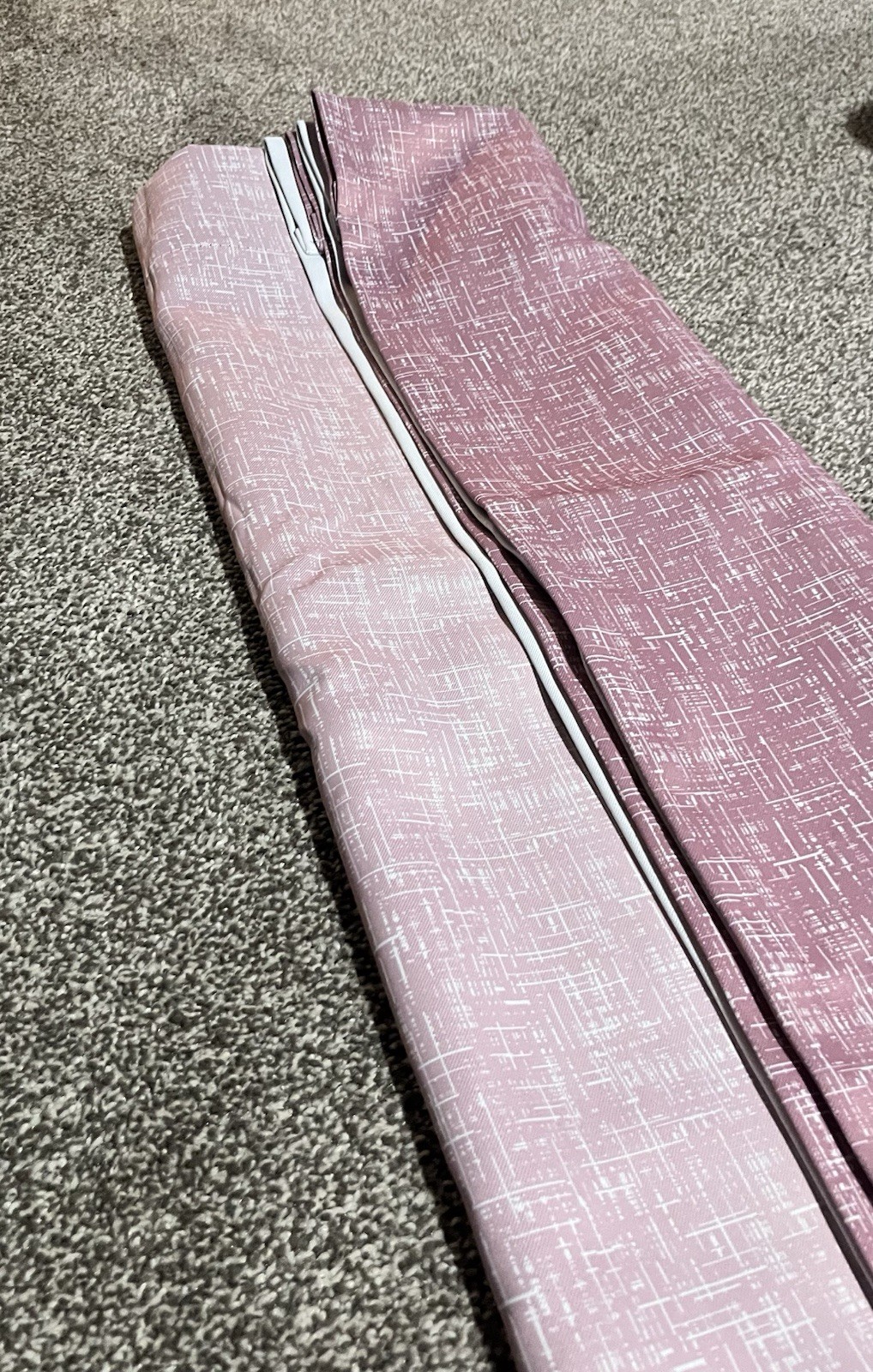 51×63 Pink Ombre Curtains Two Panels and Cute Ties Window Drapes Blackout