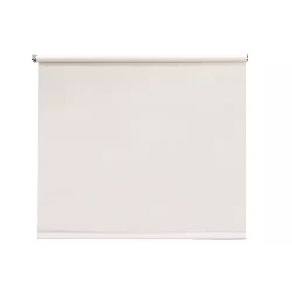 Cut-to-Size Cream Cordless Room Darkening Vinyl Roller Shade 37.25 in. W x 72 in