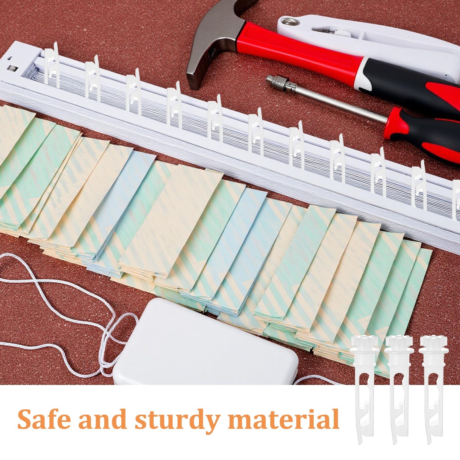 12 Sets Vertical 1.2 inches * 0.3 inches, 0.52 * 0.22 White