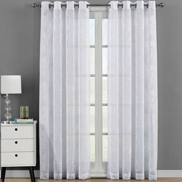 Andora Sheers by Royal Tradition, White, Grommet, 54″x108″ per panel (1 pair)