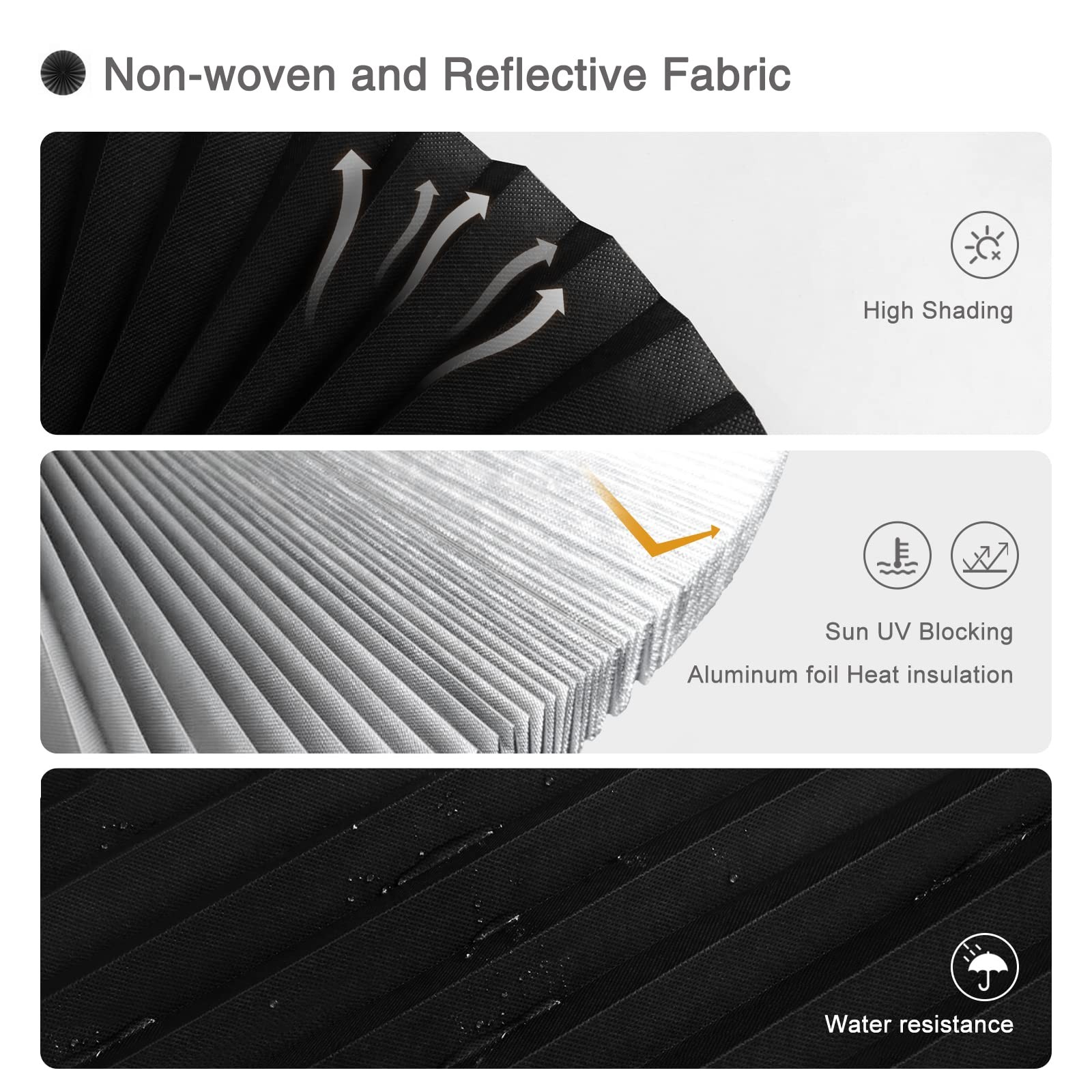 Window Blinds Cordless Blackout No Drill Cut to 24″W x 59″H, Black – 1 Pack