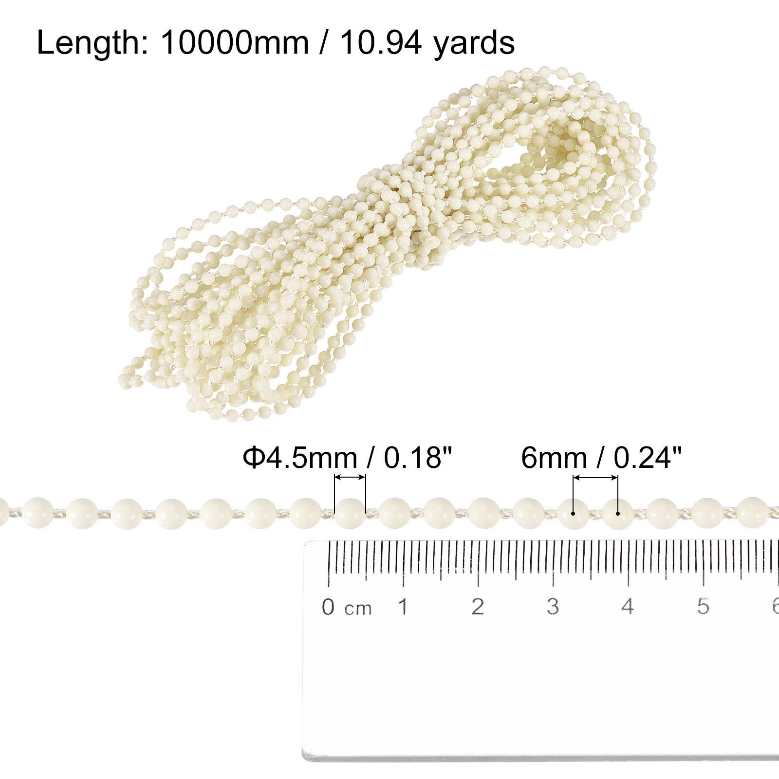 11 Yards Blinds Beaded Chain Roller Shade Cord for Window Repair Parts Beige