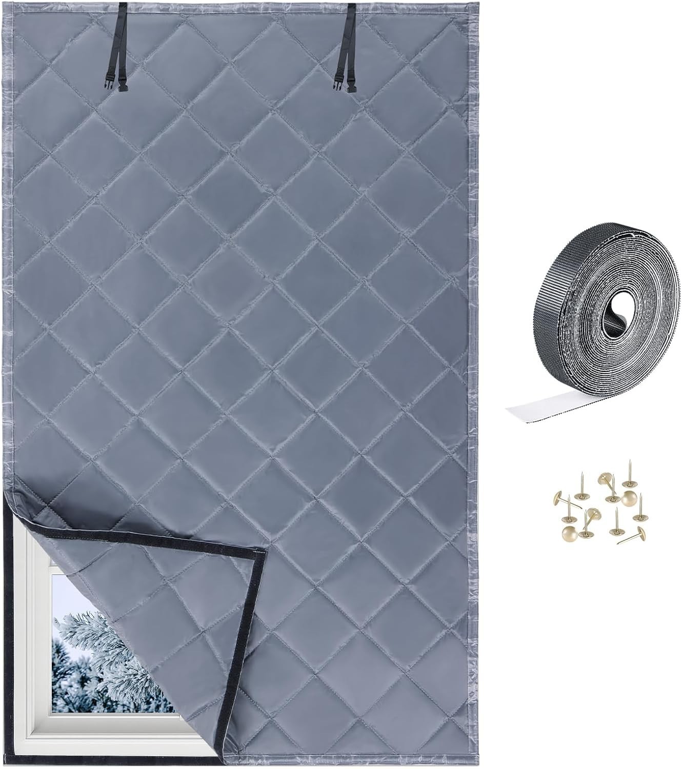 Sleek Thermal Window Insulation Cover 38″ x 62″ – Noise Reducing Design