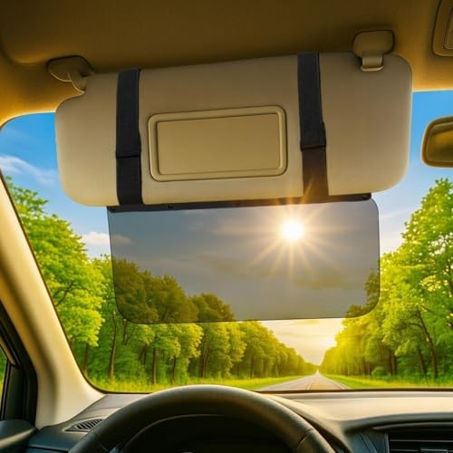 VisorMate 2.0 by DrivenVision – Car Visor Extender for Driver Side, Polarized