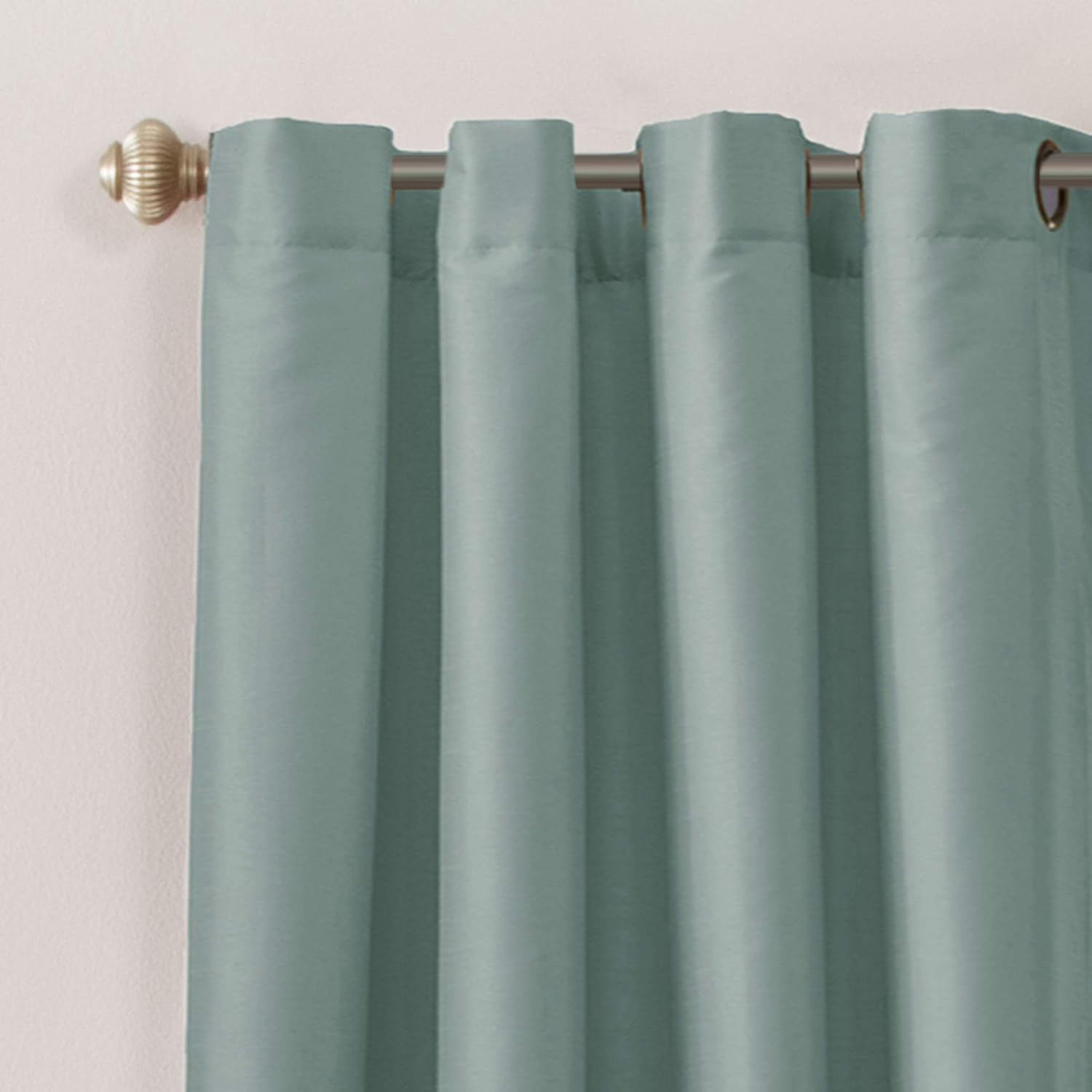 Prima Light Filtering Window Curtain Panels Pair 54″ W X 108″ L Blue & Chocolate