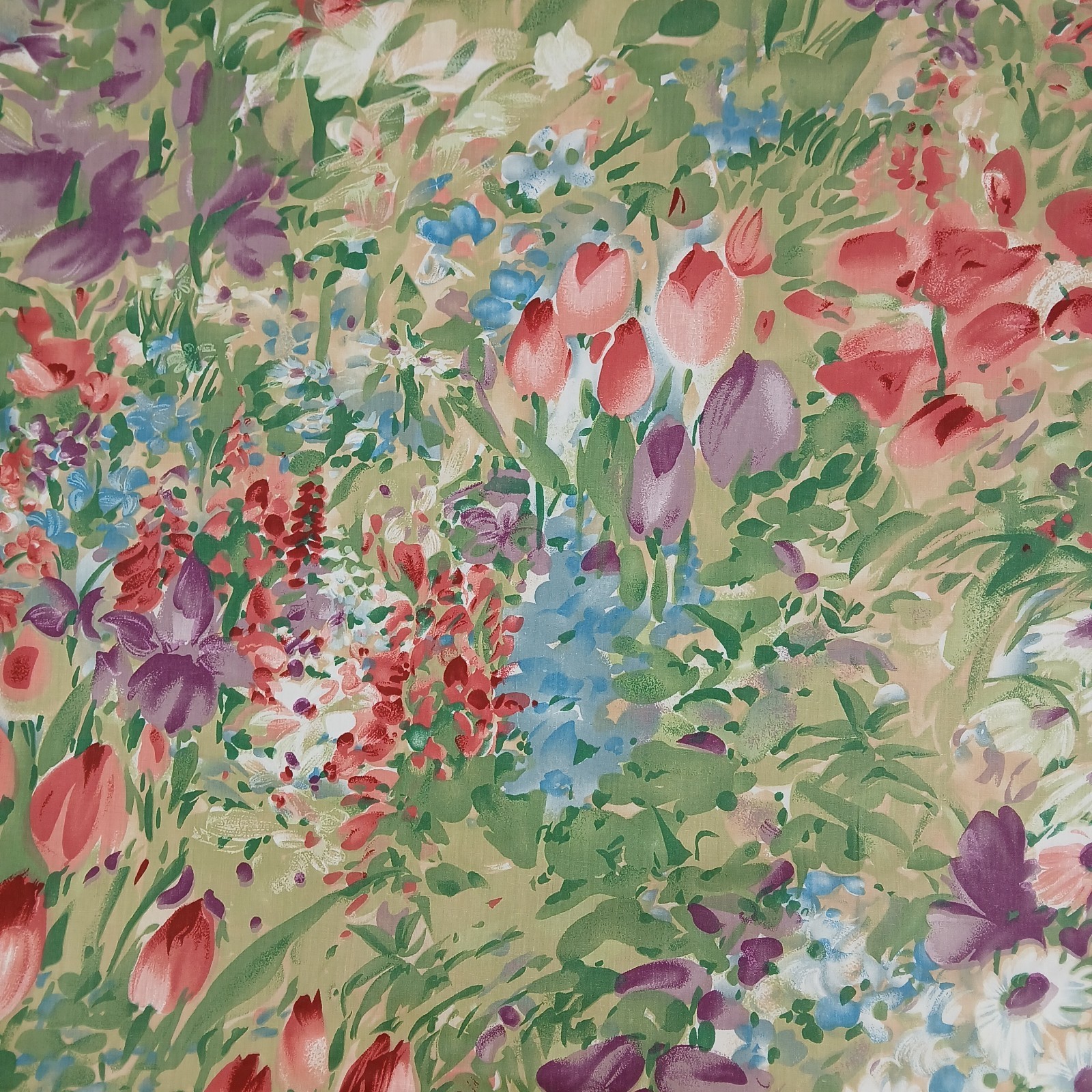 Croscill Window Scarf Valance Cottage Fabric Floral Blue Purple Pink Pair 142×42