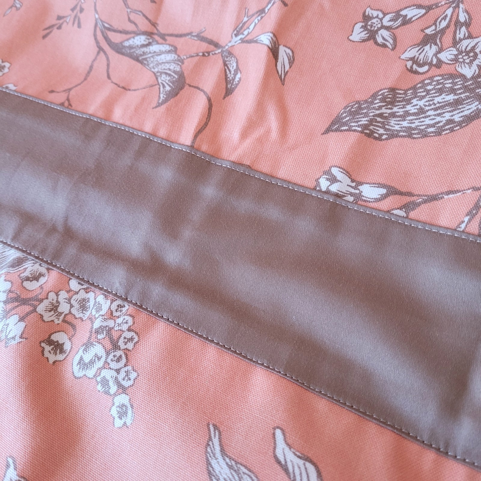 Custom Curtain 2 Panels Lined 107″ Long Drapery P Kaufmann Floradora 100% Cotton