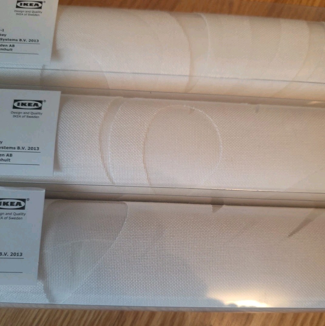 3 IKEA Varskona Window Blind Sliding Panel in White 60 x 300 cm 602.592.61